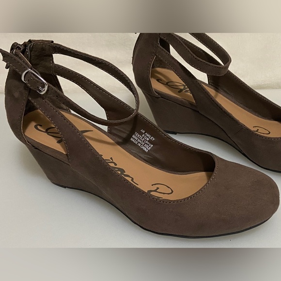 American Rag Shoes - American Rag Miley Ankle-Strap Wedge Pumps Size 6.5